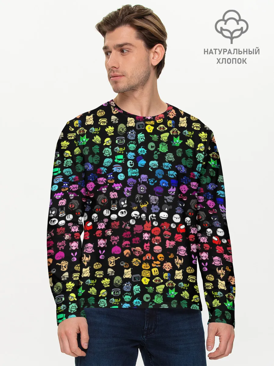 Мужской лонгслив базовый / ПЕРСОНАЖИ ИГРЫ FNF