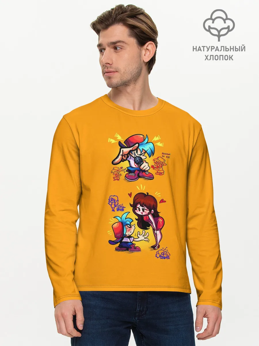 Мужской лонгслив базовый / Boyfriend and Girlfriend FNF