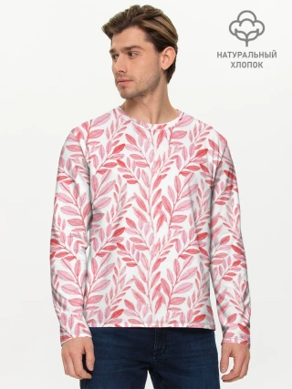 Мужской лонгслив базовый / Пастельные растения