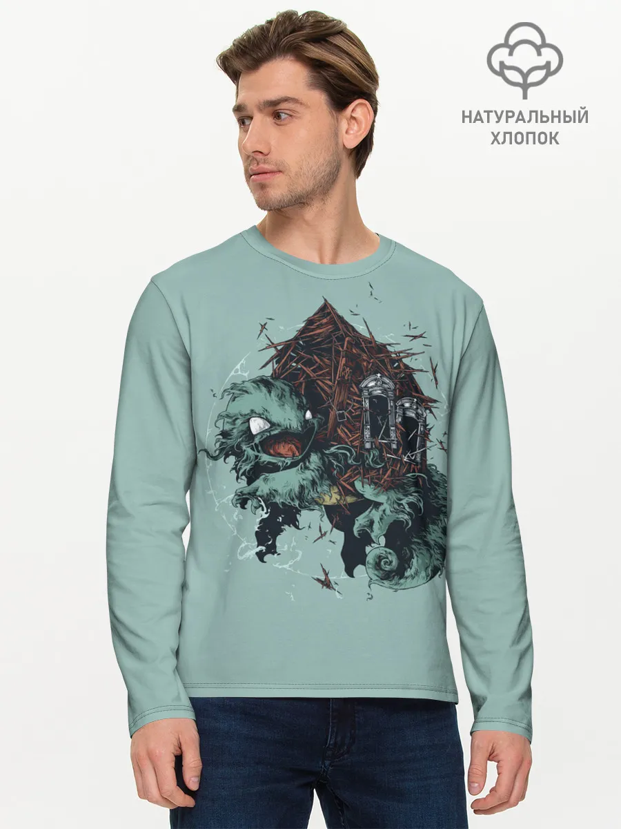 Мужской лонгслив базовый / Домик Сквиртла