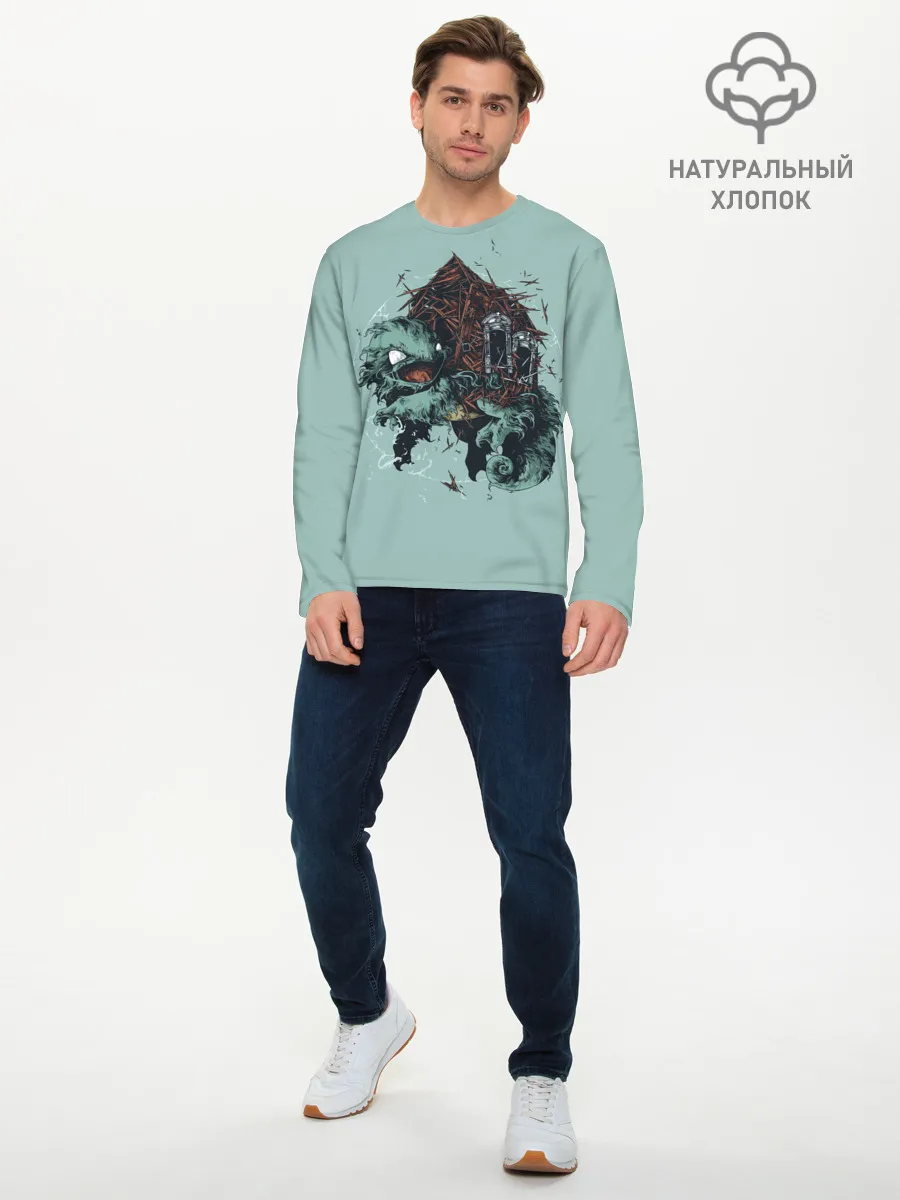 Мужской лонгслив базовый / Домик Сквиртла