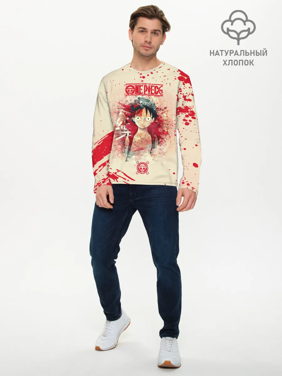 Мужской лонгслив базовый / Луффи One Piece. Большой куш