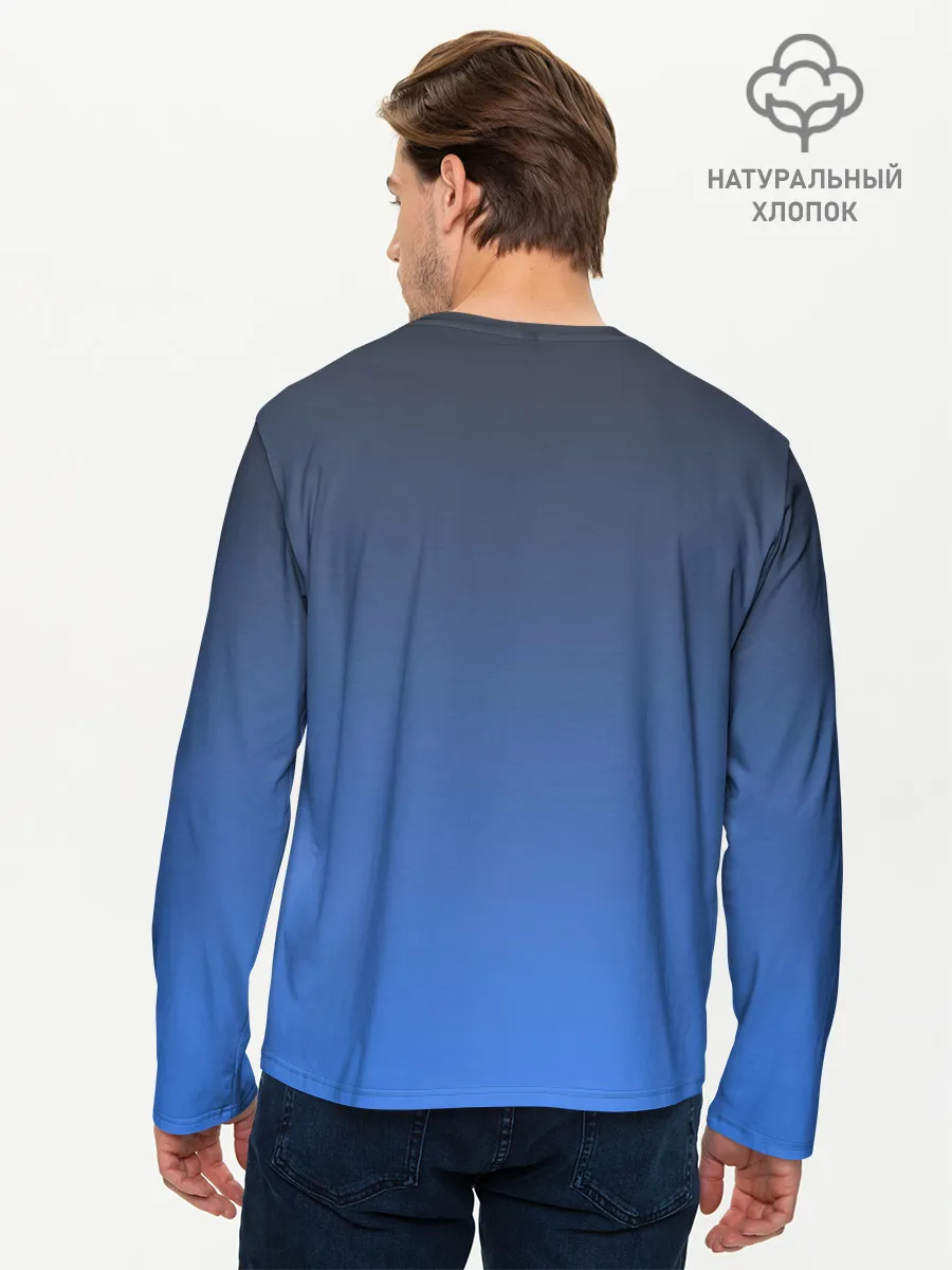 Мужской лонгслив базовый / DARK OCEAN GRADIENT