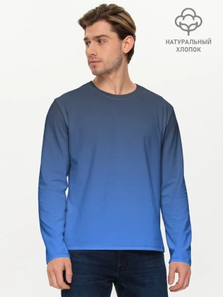 Мужской лонгслив базовый / DARK OCEAN GRADIENT