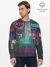 Мужской лонгслив базовый / Neon Tokyo