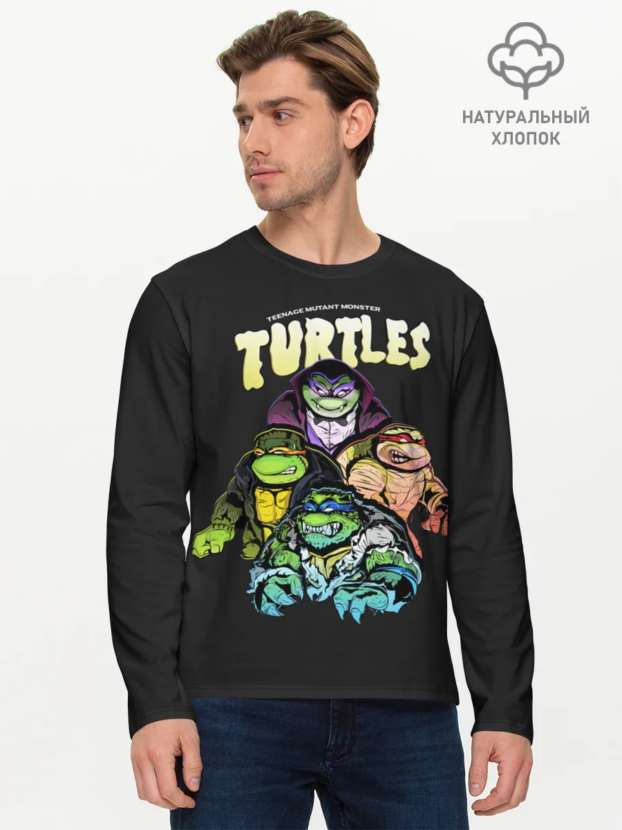 Мужской лонгслив базовый / Черепашки Франкенштейны