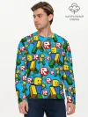 Мужской лонгслив базовый / ROBLOX / РОБЛОКС / NOOB / НУБ