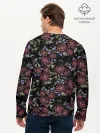 Мужской лонгслив базовый / Цветочная мозаика