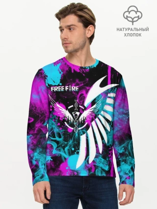 Мужской лонгслив базовый / FREE FIRE NEON