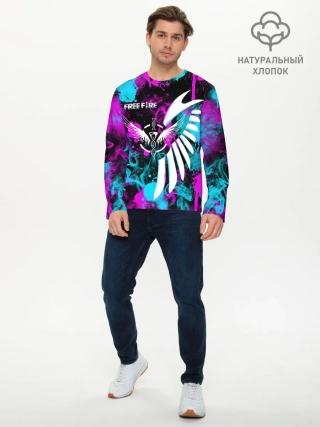 Мужской лонгслив базовый / FREE FIRE NEON