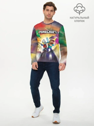 Мужской лонгслив базовый / MINECRAFT | МАЙНКРАФТ