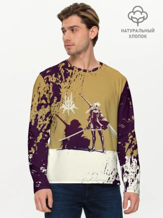 Мужской лонгслив базовый / Yorha 2B | Nier Automata