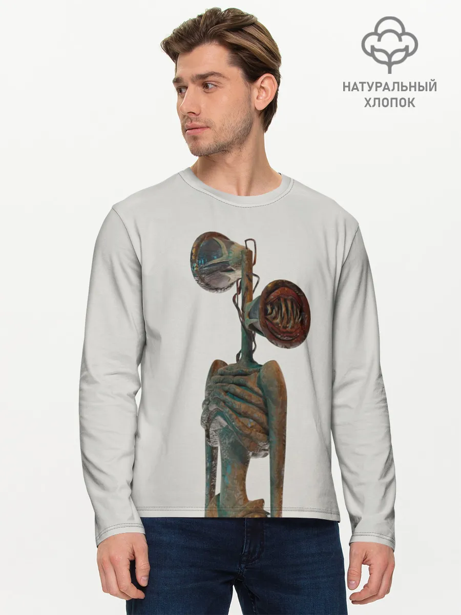 Мужской лонгслив базовый / СИРЕНОГОЛОВЫЙ | ХОРРОР