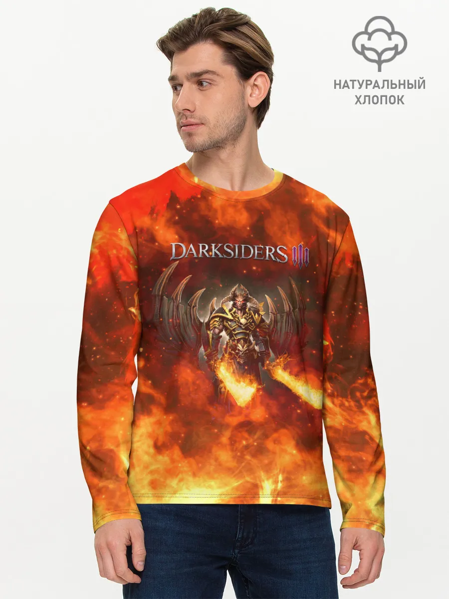 Мужской лонгслив базовый / Darksiders 3 | Гнев Войны 3