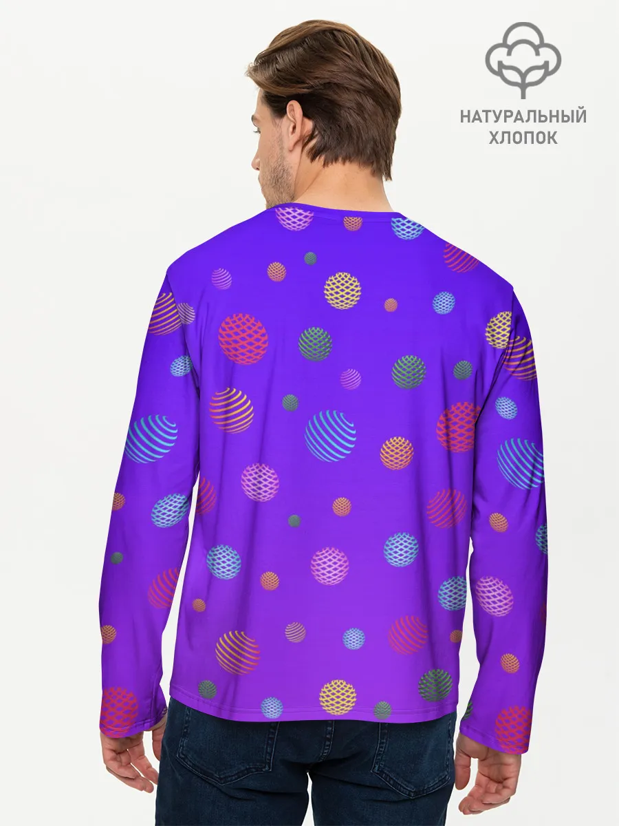 Мужской лонгслив базовый / Фантастические шары