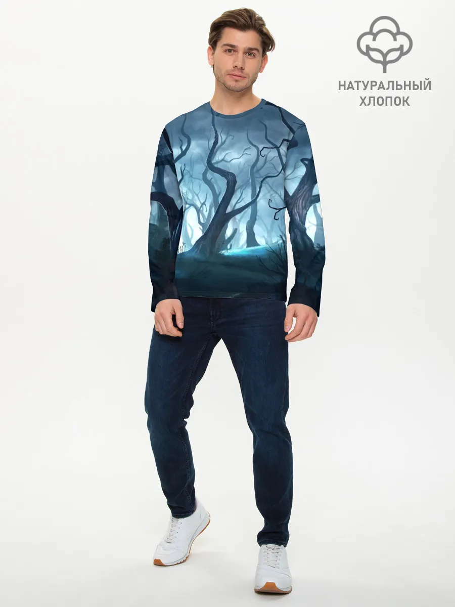 Мужской лонгслив базовый / ДРЕМУЧИЙ ЛЕС