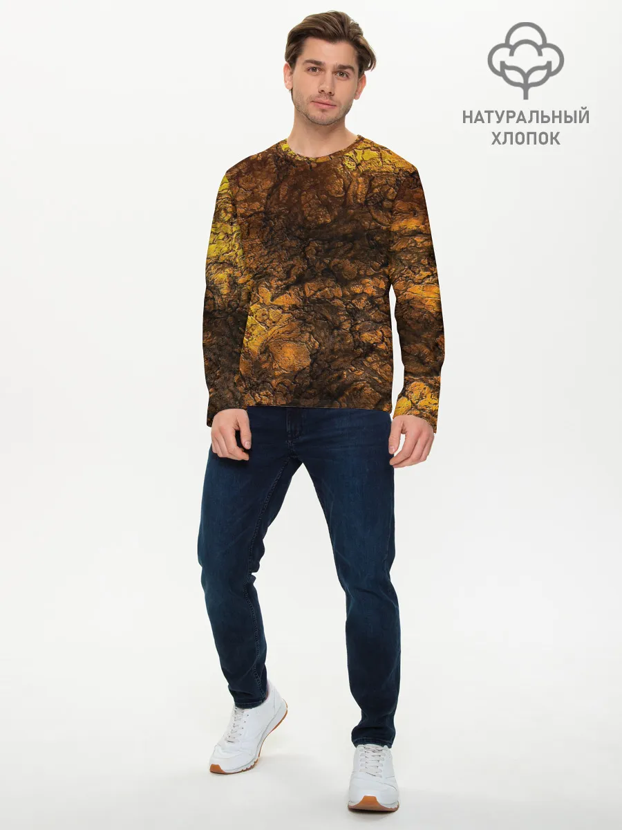 Мужской лонгслив базовый / Абстрактный узор текстура