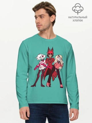 Мужской лонгслив базовый / Команда Хазбин