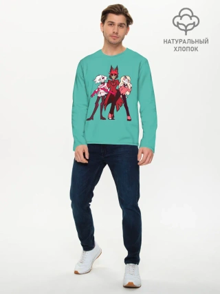 Мужской лонгслив базовый / Команда Хазбин