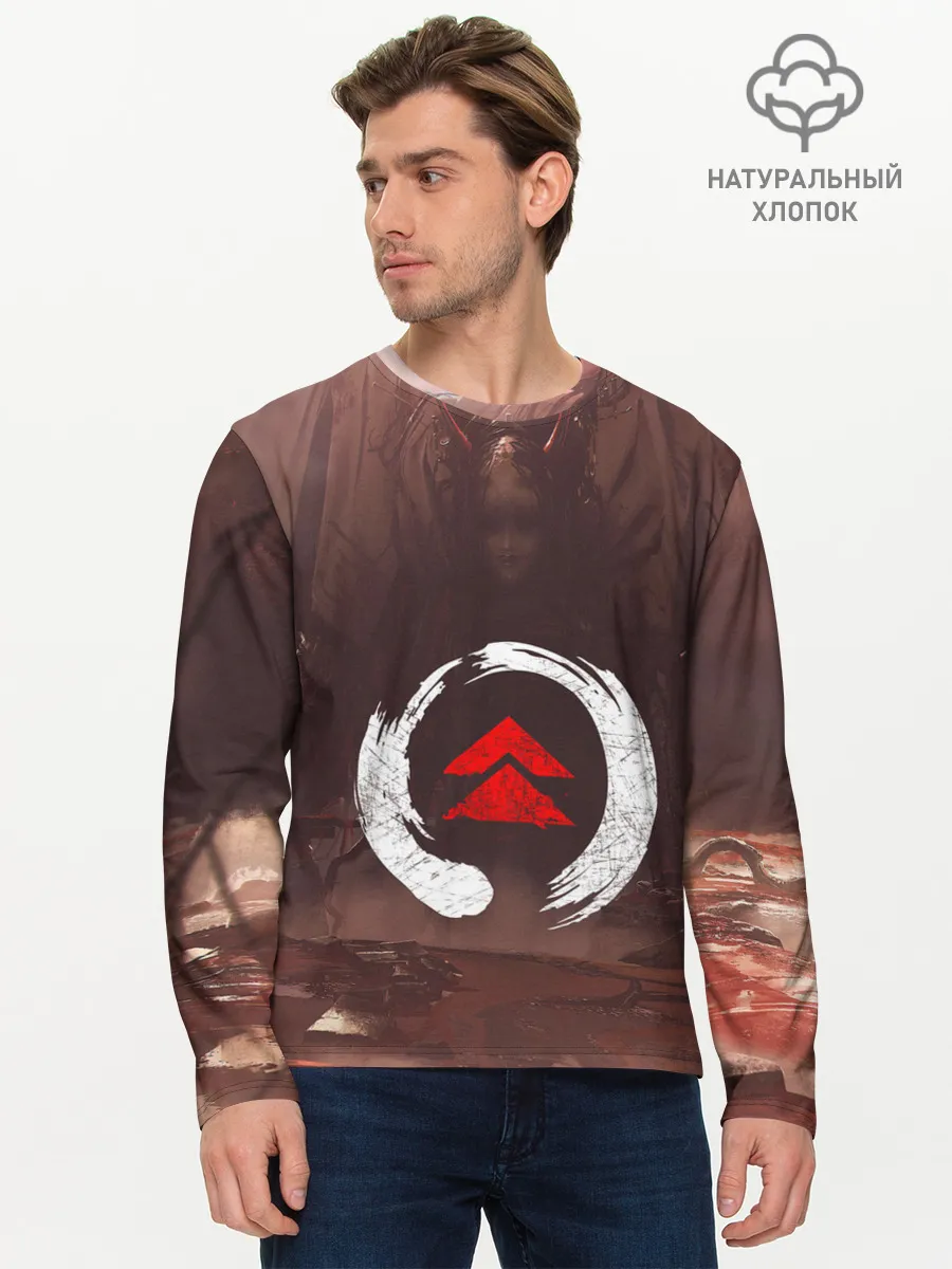 Мужской лонгслив базовый / Demon Tsushima | Демон