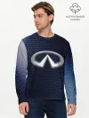 Мужской лонгслив базовый / Инфинити - Карбон