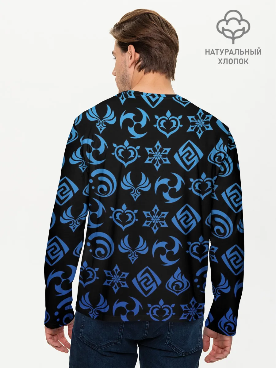 Мужской лонгслив базовый / ЗНАКИ | ГЕНШИН ИМПАКТ