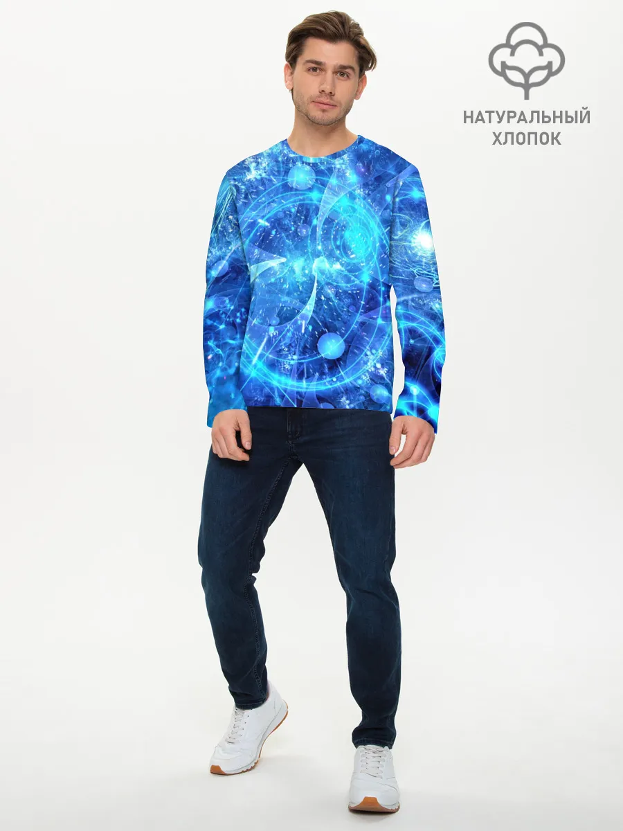 Мужской лонгслив базовый / Вибрация воздуха