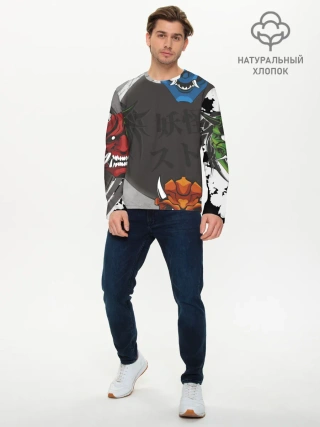 Мужской лонгслив базовый / Маски Они