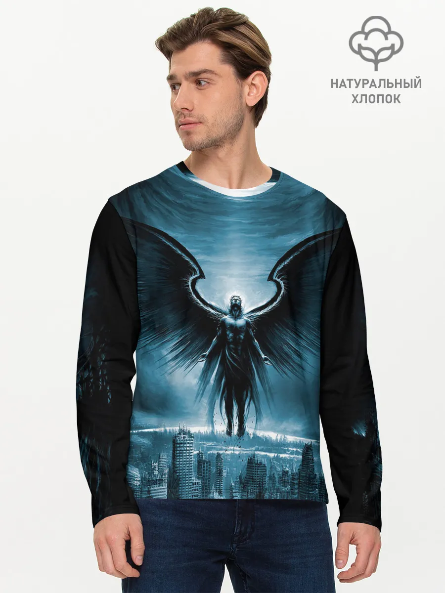 Мужской лонгслив базовый / Ангел