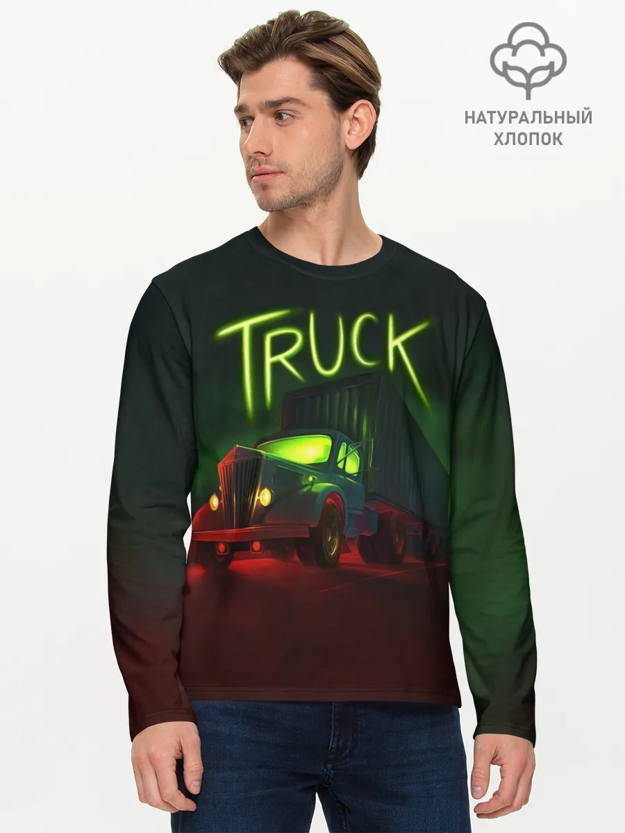 Мужской лонгслив базовый / Truck neon