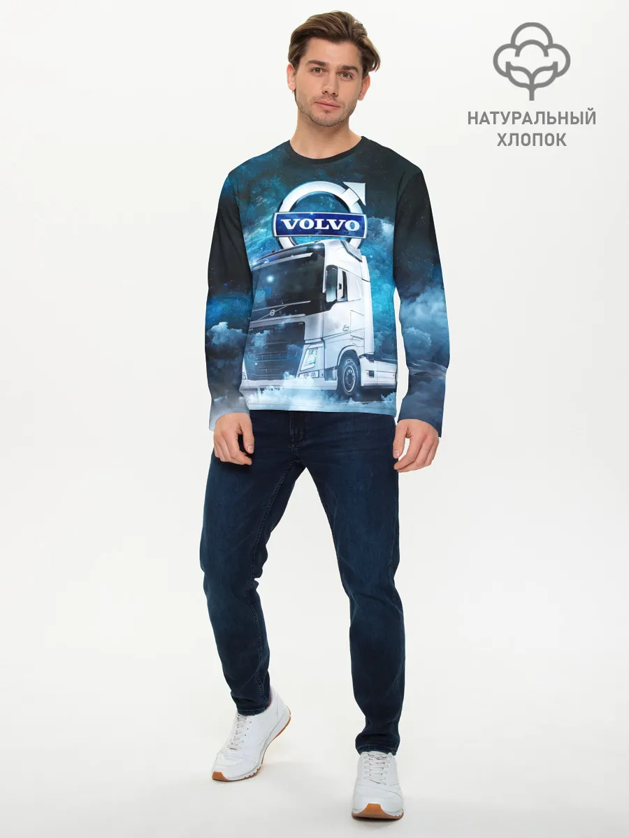 Мужской лонгслив базовый / Volvo truck