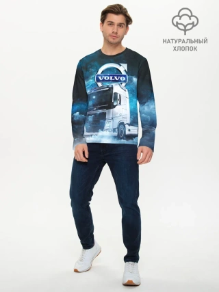 Мужской лонгслив базовый / Volvo truck