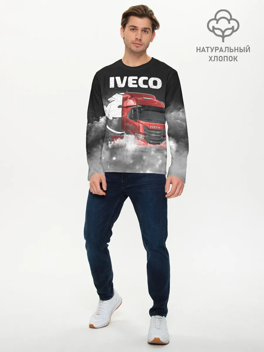 Мужской лонгслив базовый / Iveco truck