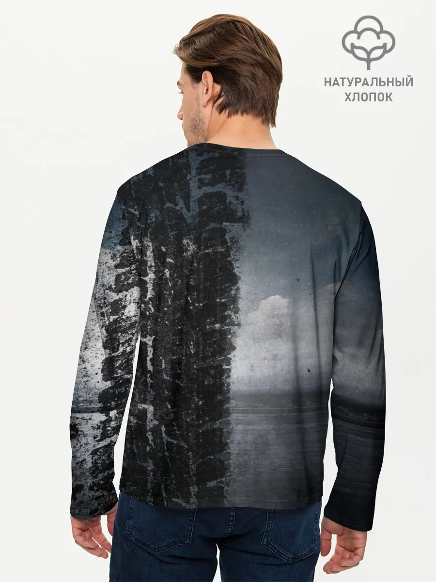 Мужской лонгслив базовый / Дальнобой | Red Truck