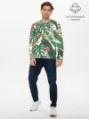 Мужской лонгслив базовый / Тропический паттерн