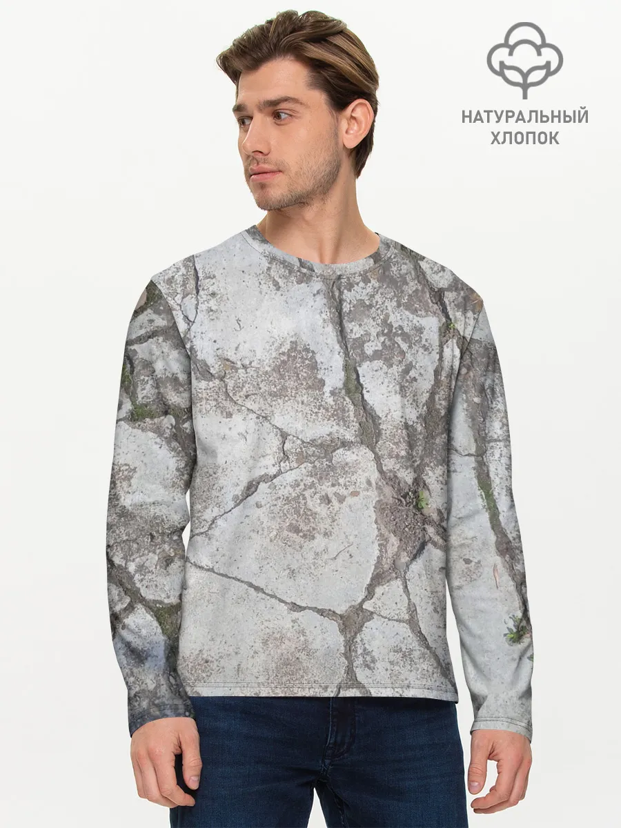 Мужской лонгслив базовый / Лунный камень