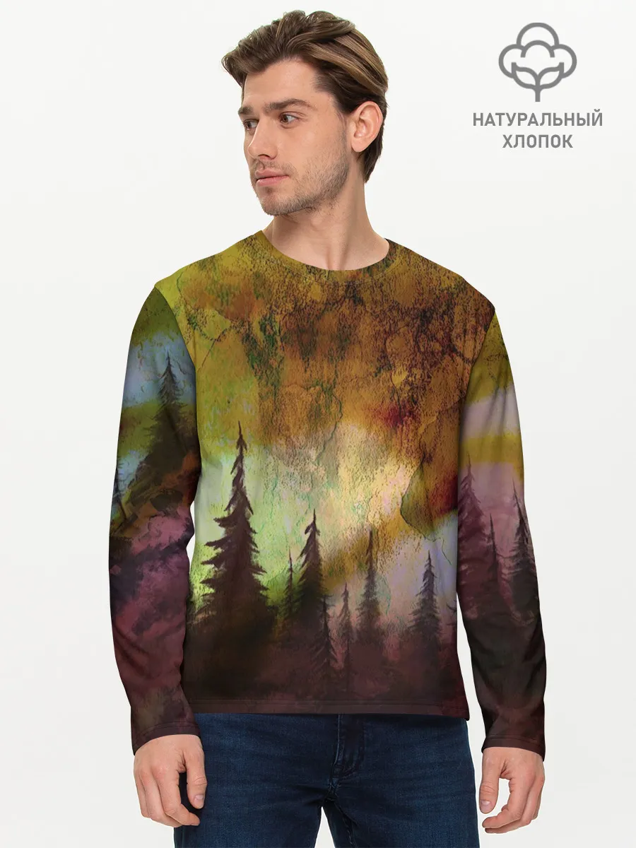 Мужской лонгслив базовый / СТРАШНЫЙ ЛЕС