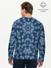Мужской лонгслив базовый / Модный абстрактный узор