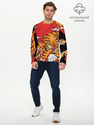 Мужской лонгслив базовый / Год тигра