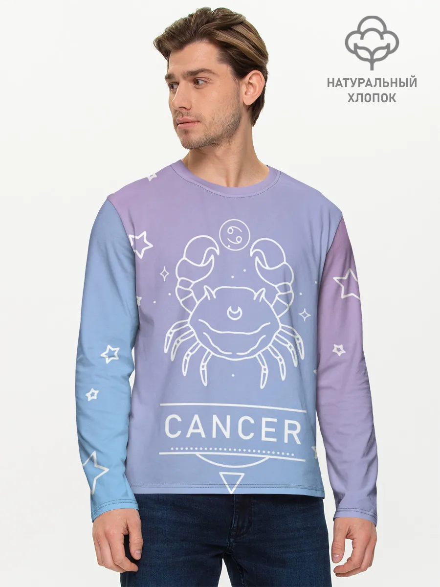 Мужской лонгслив базовый / Знак Рак