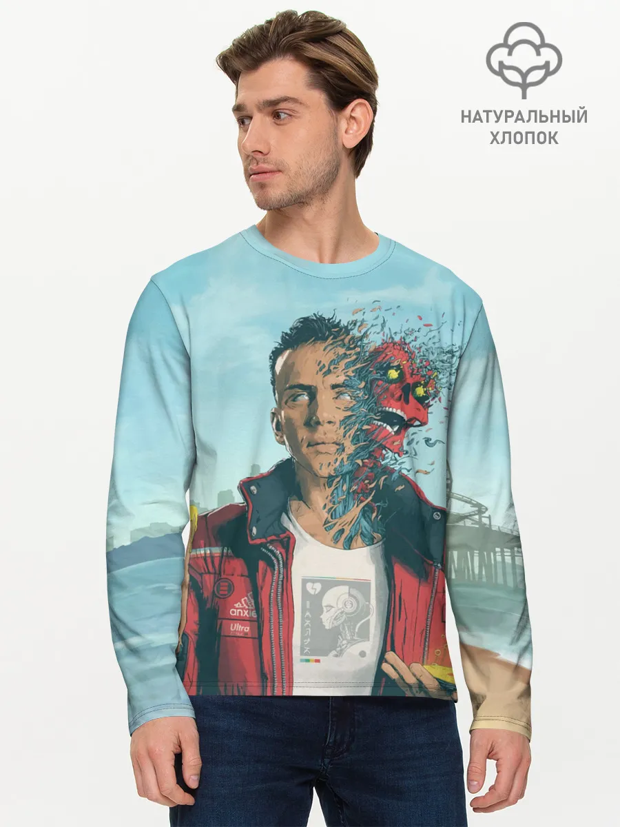 Мужской лонгслив базовый / Обложка Logic