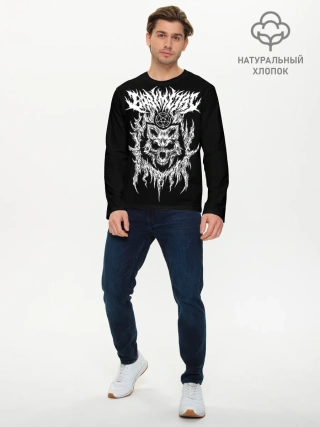 Мужской лонгслив базовый / Baby Metal Wolf