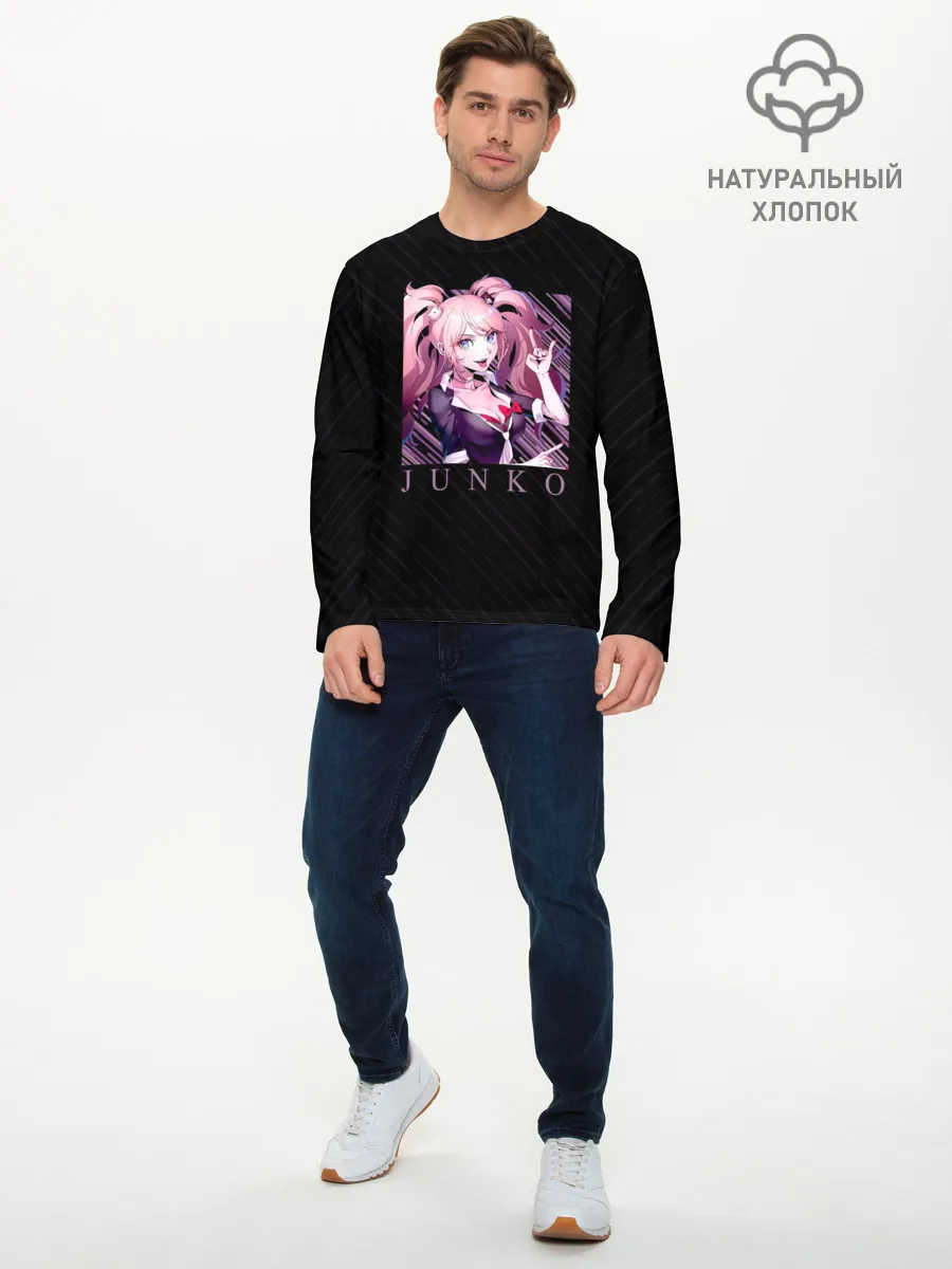 Мужской лонгслив базовый / Джунко Эношима в квадрате