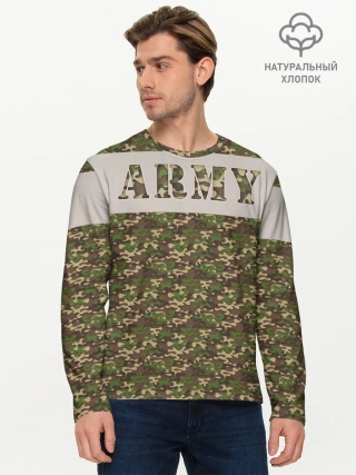 Мужской лонгслив базовый / Армия