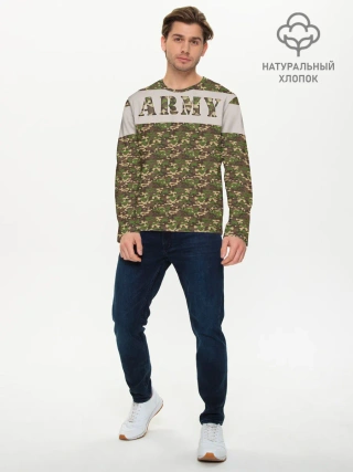 Мужской лонгслив базовый / Армия