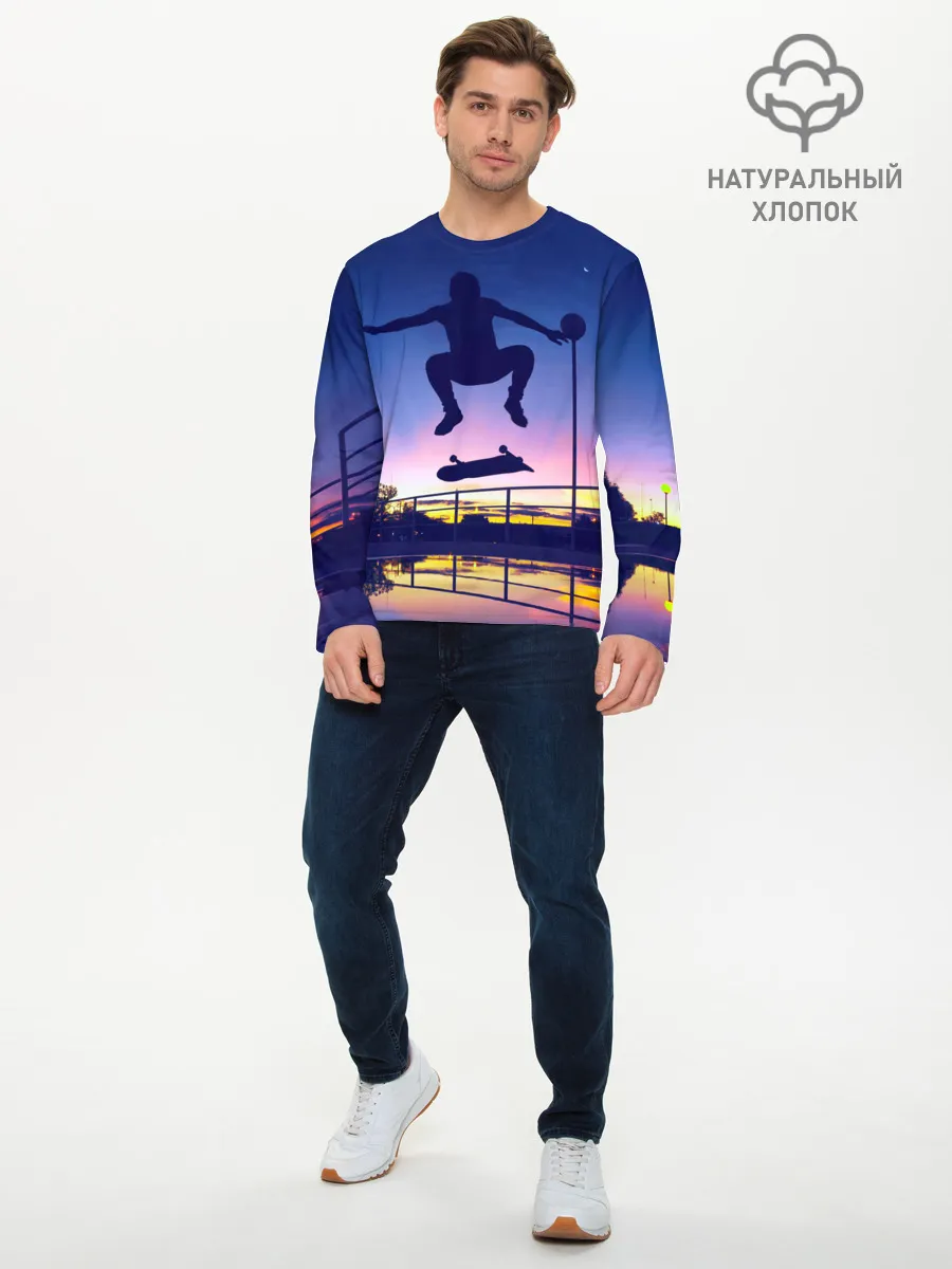Мужской лонгслив базовый / Skateboarding