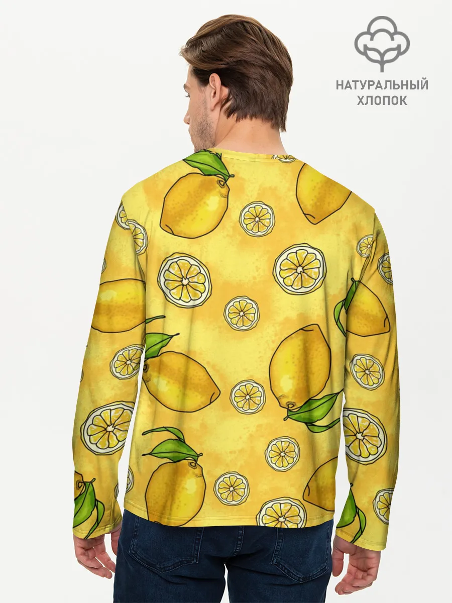 Мужской лонгслив базовый / Лимончик
