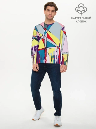 Мужской лонгслив базовый / Cubisme