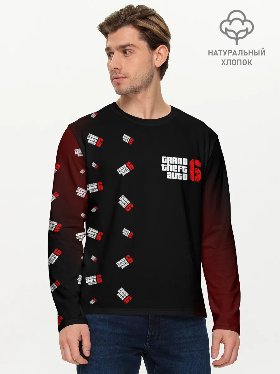 Мужской лонгслив базовый / ГТА 6 - Соты