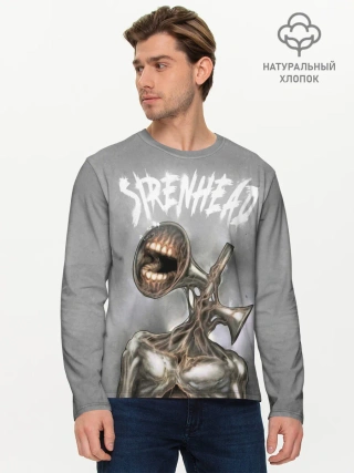 Мужской лонгслив базовый / White Siren Head